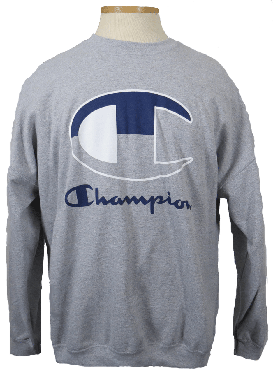 Champion Heather Crew Neck "Big C" Logo Sweatshirt, 2X, 3X