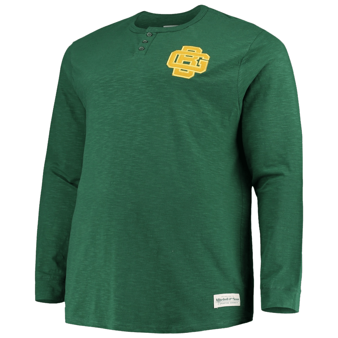 Mitchell & Ness Green Bay Packers First Round Pick Long Sleeve Green Henley  T-Shirt 3X