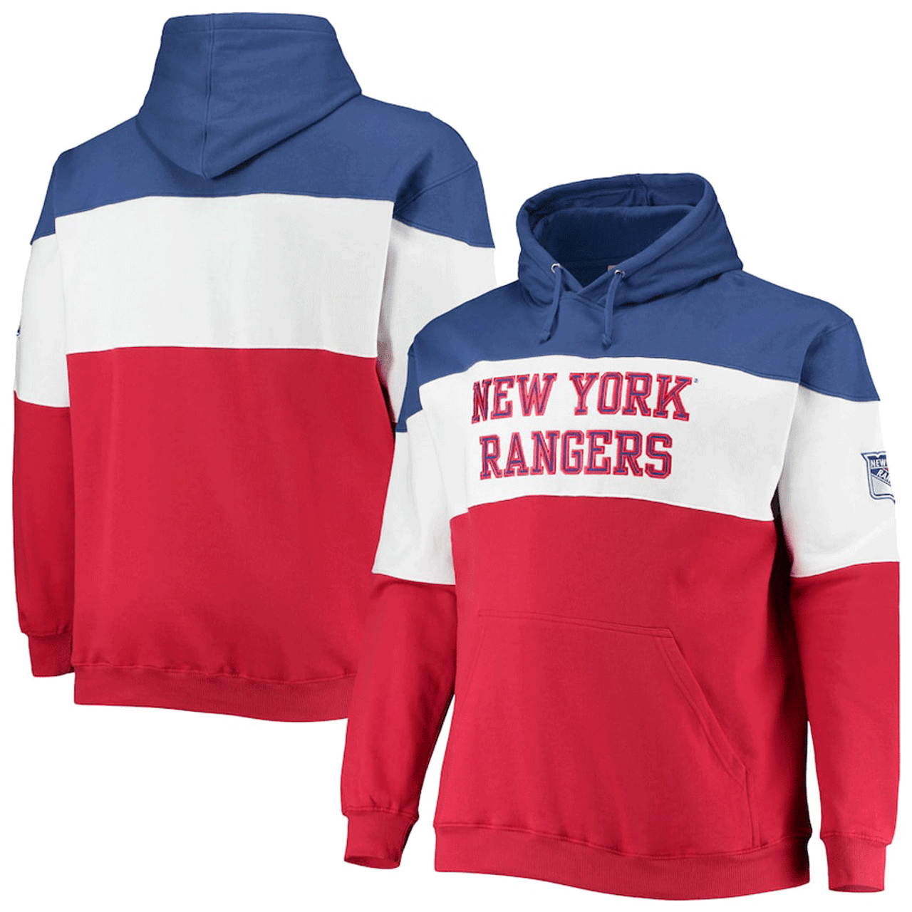 MITCHELL & NESS New York Yankees Mens Fleece Hoodie - BLUE/GRAY