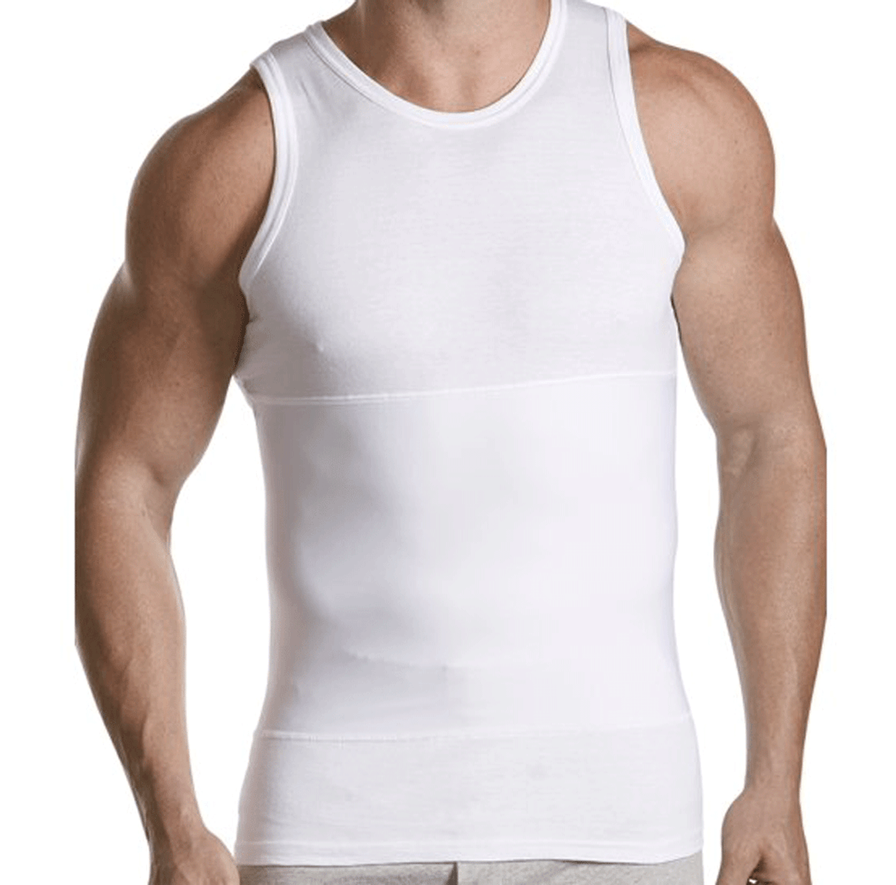Spanx Mens White Cotton Compression Crew Neck Undershirt - Size XXL