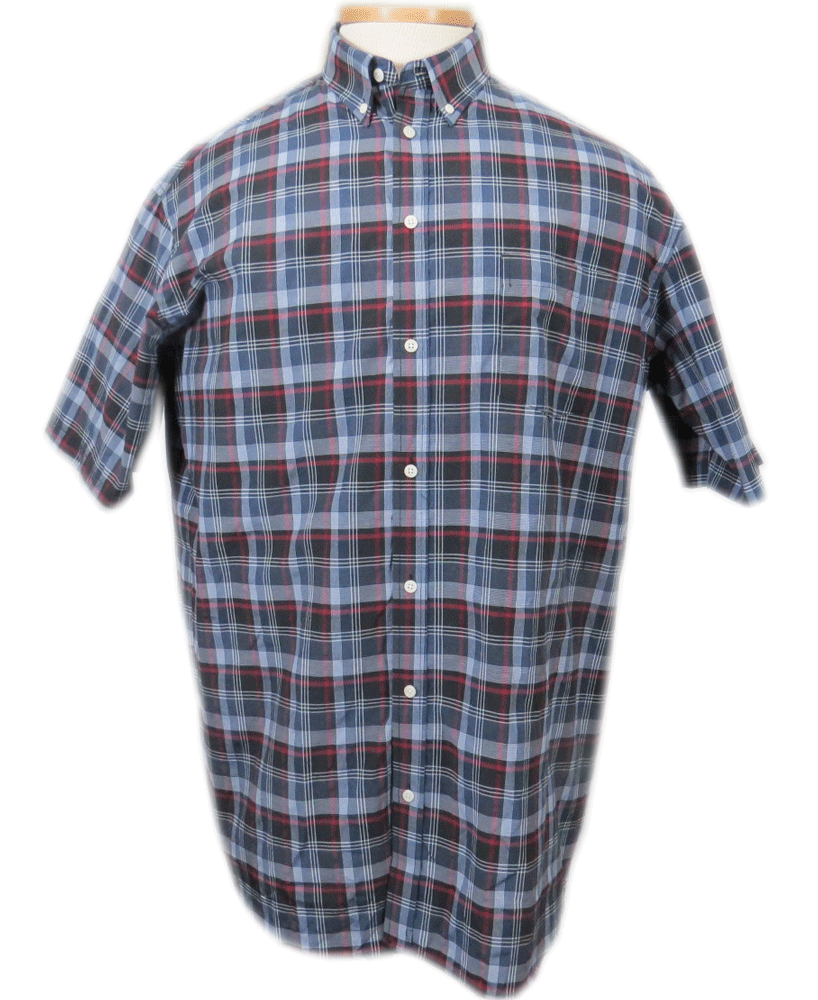 Short Sleeve Plaid Sport Shirt 