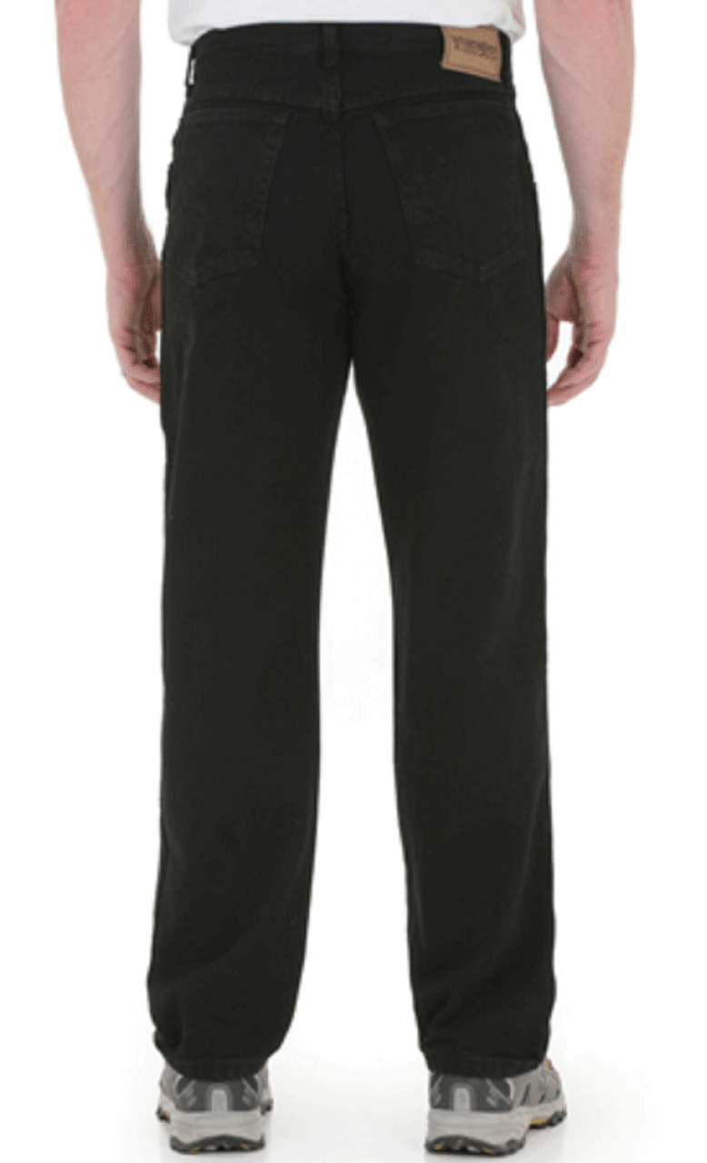 Wrangler Relaxed Fit Classic Black Jeans, 36/38, 40/38, 44/39