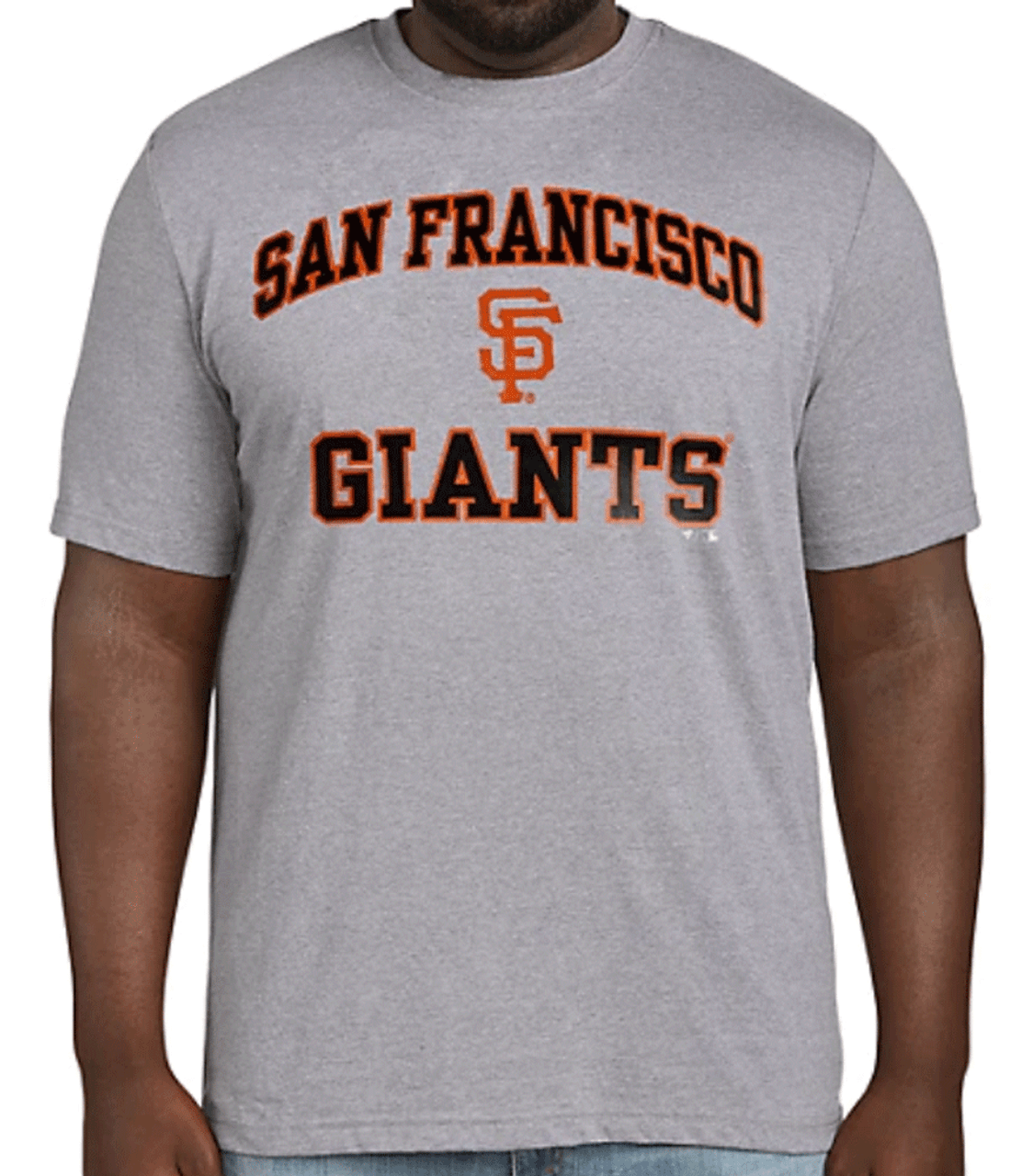 MLB San Francisco Giants Heather Gray Short Sleeve Tee Shirt, 3XT