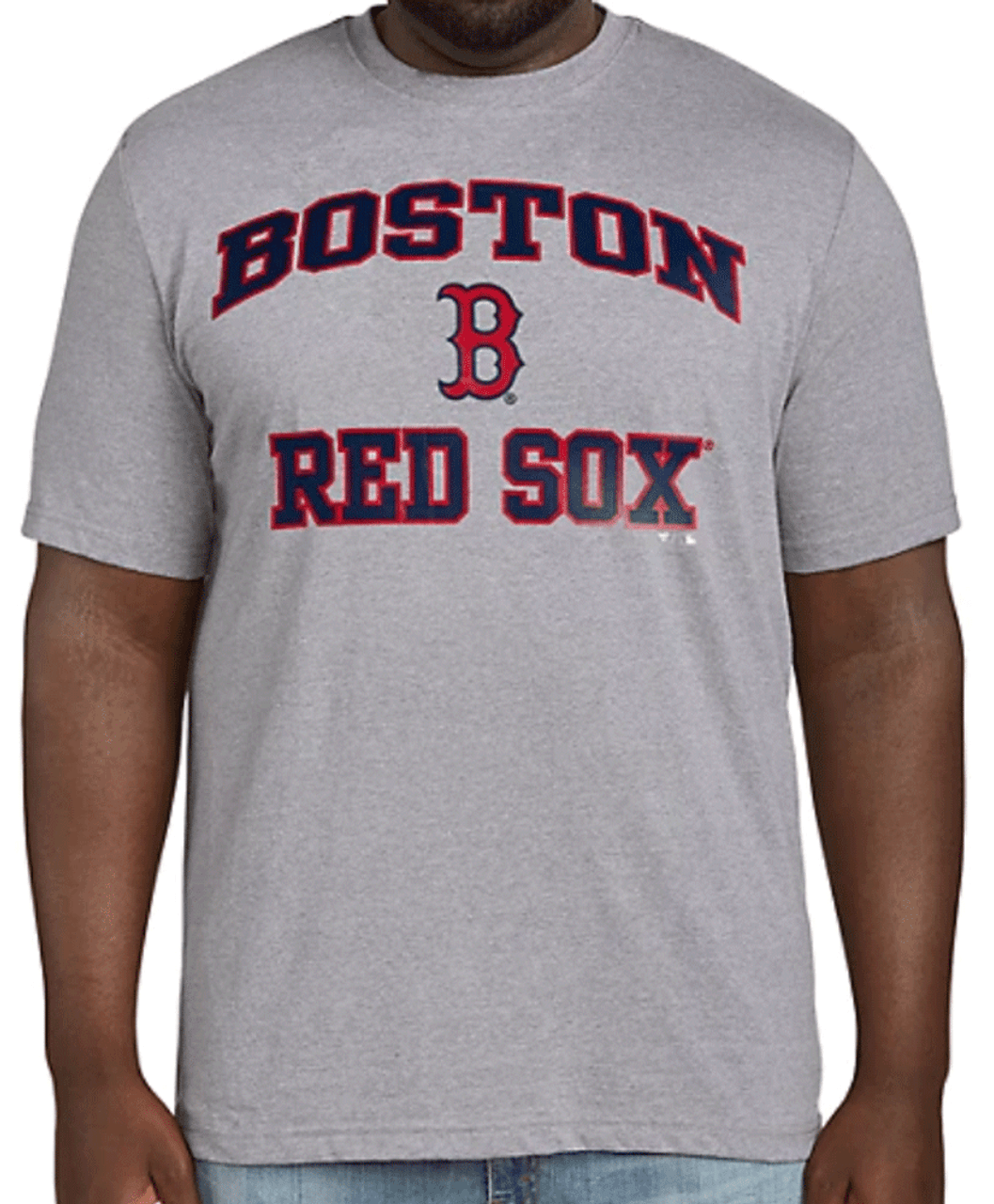 MLB Boston Red Sox Heather Gray Short Sleeve Tee Shirt, 5XT