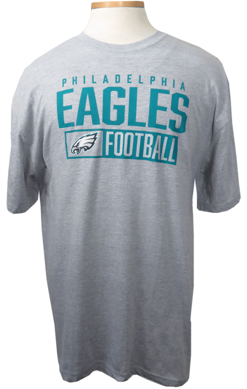 Fanatics Philadelphia Eagles Box Pop Heather Gray Tee Shirt, 4X, 5X
