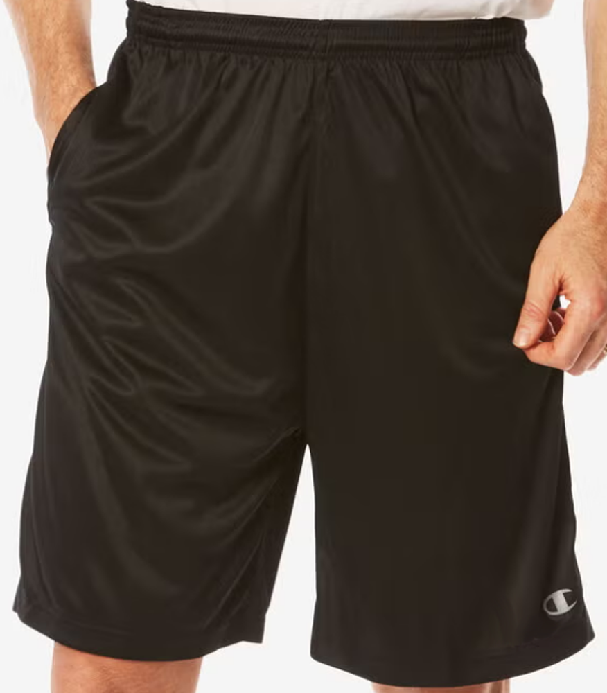 Champion Double Dry Performance Poly Black Shorts, 3XT