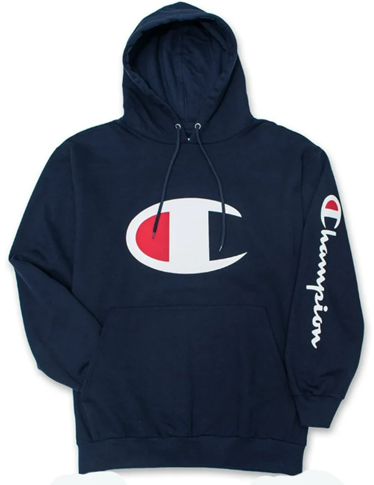 と*ん様 Champion Navyロゴ パーカー ボロ Champion Big C Logo Navy Fleece Hoodie, 6X