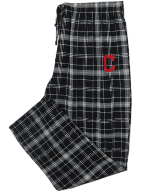 Concept Sports Cleveland Indians/Guardians Plaid Flannel Pajama Pants XLT, 2X, 2XT, 3X, 3XT, 4X