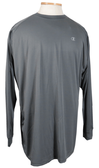 Champion Storm Gray Long Sleeve Pindot/Vapor Tee Shirt 4X, 5X, 6X