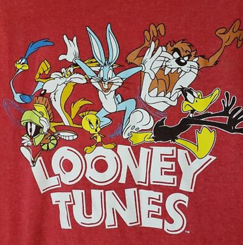 Looney Tunes Bugs & Gang Heather Red Tee Shirt, 2XT, 4X, 6X