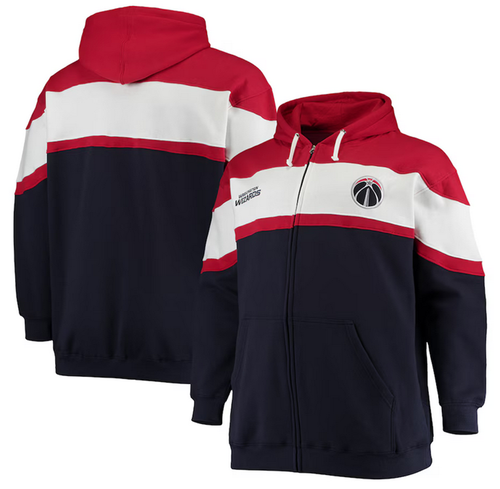 Fanatics Washington Wizards Full Zip Colorblock Hoodie XLT