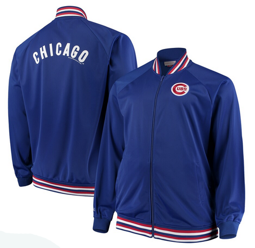 Mitchell & Ness Chicago Cubs Tricot Full Zip Track Jacket, 3XT, 4XT