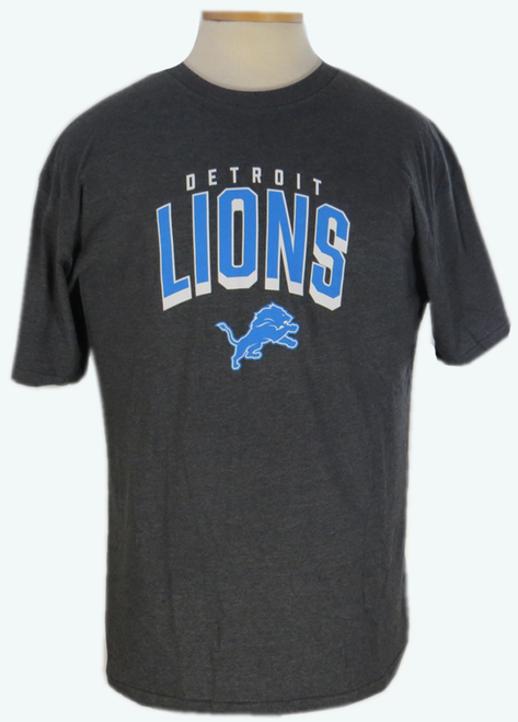 Fanatics Detroit Lions Heather Charcoal Short Sleeve Tee Shirt, 2X, 3X, 2XT, 4X, 4XT, 5X, 5XT, 6X
