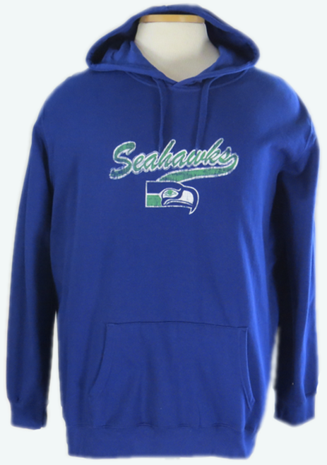 Mitchell & Ness Seattle Seahawks Royal Blue Pullover Hoodie, 2X, 3X