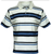 Indygo Smith Blue and Navy Striped Polo Shirt 2X, 3X
