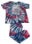 King Size 2 Piece Red, White and Blue Tie Dye Lounge Set LT, XLT