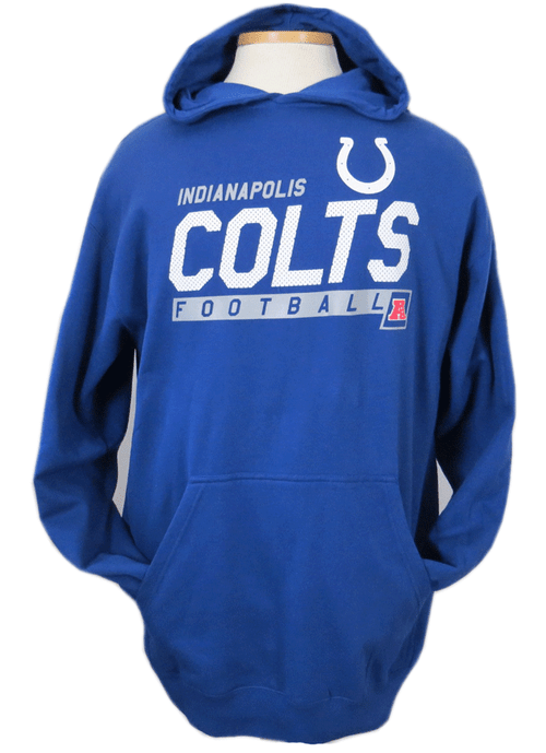 VINTAGE Indianapolis Colts Sweater Hoodie Size Medium Black Fleece