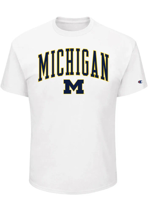トップス Champion Michigan University Champion Mens CHARCOAL Michigan Wolverines Arch Long Sleeve