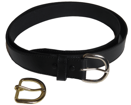 Catalog Label Black Leather Belt With 2 Interchangeable  display picture 3