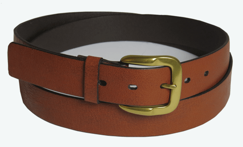 Textured Tan and Brown Belt Martina Nickel Luxury Leather Belt – Bison Brown with Tan  main image 2