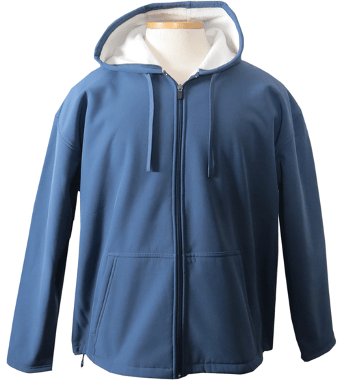 Thorny Path Blue Unisex Sherpa Lined Hooded Coat
