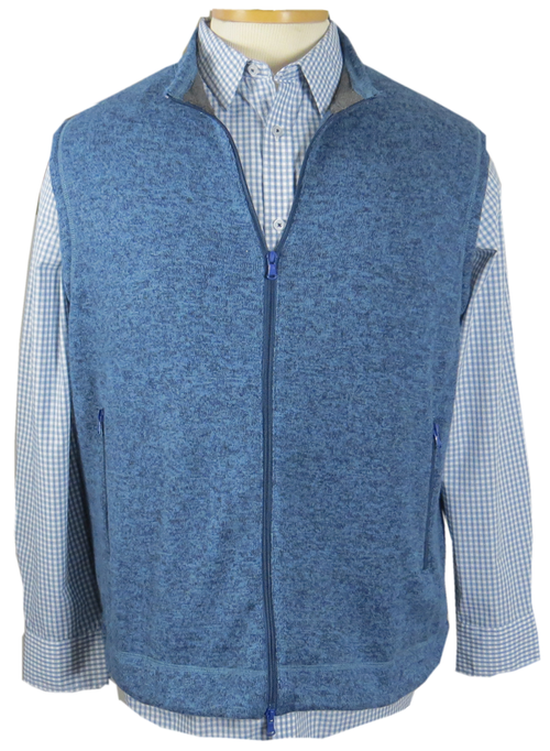 Premium Big & Tall Catalog Label Full Zip Fleece Sweater Vest, LT