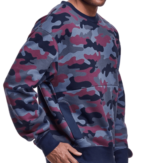 Champion Men's Big & Tall Camo Long Sleeve Crewneck Sweatshirt