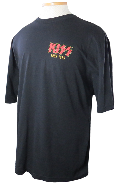 Kiss 1975 Tour Black Short Sleeve Tee Shirt, 4X