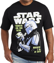 Star Wars Mandalorian and Grogu Pulp Cover Graphic Tee, 3XT