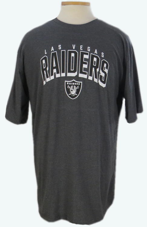 Fanatics Las Vegas Raiders Heather Charcoal Short Sleeve Tee Shirt