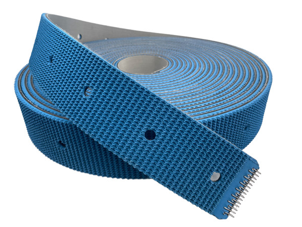 High Performance Rough Top Belt for LATITUDE , with 1/2" Holes 3" Center to Center, size 8mm x  69mm  x 16,256mm LONG - PREMIUM BELT w/ WHITE INTEGRATED NYLON BACKING - BLUE -LACED