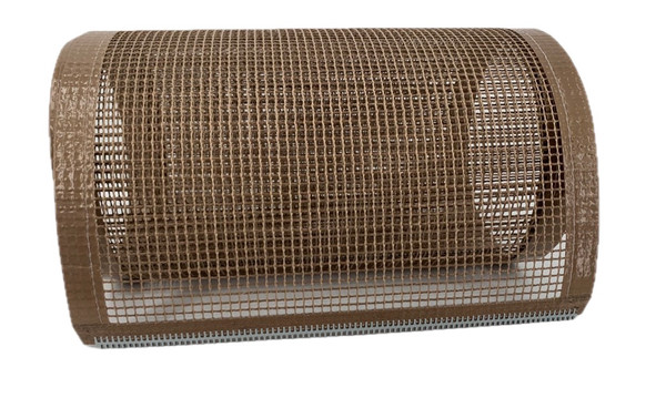 High Performance Belt for Belco Shrink Wrap Machine (Bindery) 15" X 80.5" Long, 1"-Sewn & Sealed Fabric Edges - Alligator - #1 Galvanized - 5/8" Bullnose - Flap Top of Splice