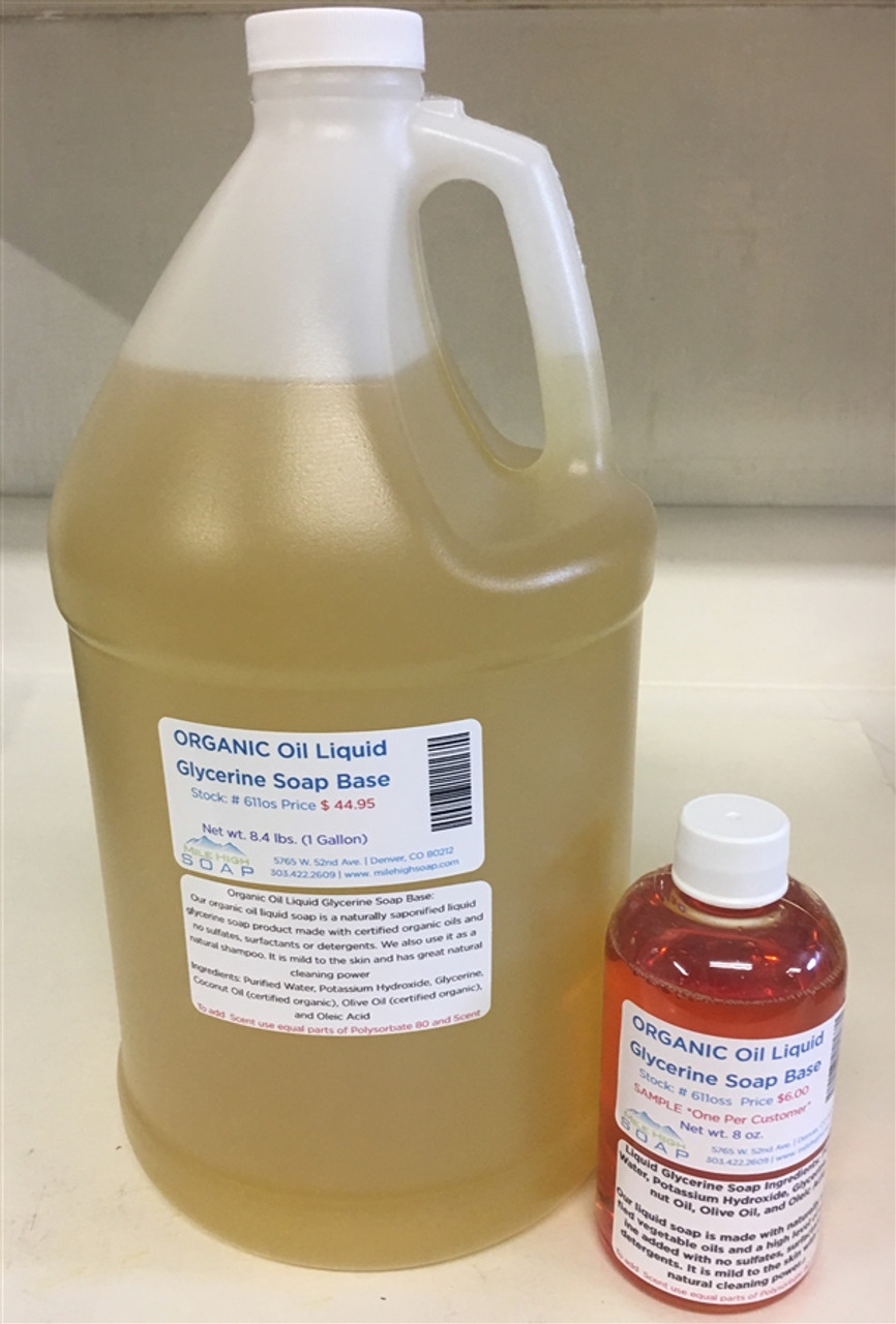 Castile ORGANIC Liquid Soap Base - milehighsoap