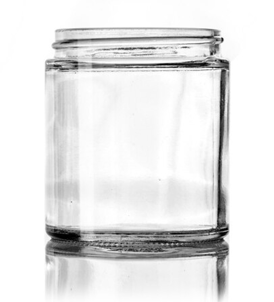 9oz Clear Glass Jar 70/400 (lid options listed)