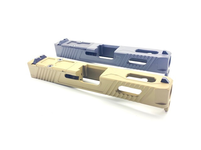 Complete FDE Ported G19 Gen3 Slide – RMR Cut, 9mm, Stainless Steel