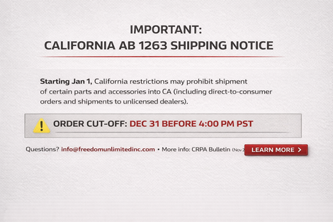 California AB1263 SHIPPING NOTICE