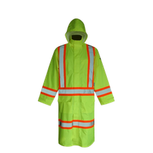 Viking Safety Long Coat, green, front view