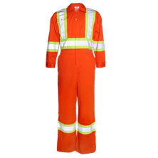 Viking VCI20N Hi-Vis Industrial Safety Coveralls, orange, front view