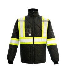 Open Road by Viking Hi-vis Freezer Jacket, black, front view