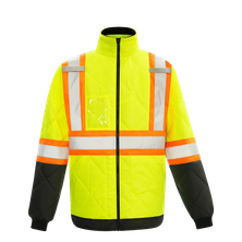 Open Road by Viking Hi-vis Freezer Jacket, green, front view