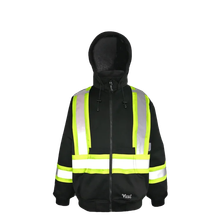 Viking Cotton-Lined Safety Hoodie, black, front view