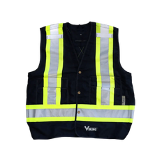 Viking Tall Safety Vest, black, front view