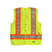 Viking Tall Safety Vest, green, front view