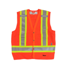 Viking Tall Safety Vest, orange, front view