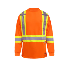 Viking Safety Bamboo Lined Long Sleeve Shirt, orange, front view