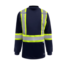 Viking Safety Long Sleeve Shirt, navy, front view
