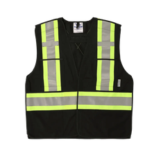 Viking 5pt. Tear Away Safety Vest, black, front view