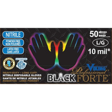 Viking Professional Black Forte Long-Cuff Nitrile Gloves