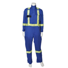 Viking Firewall 7 oz CSA Striped FR Coveralls, model 40677, Royal Blue, CSA Z96-22 Class 1, Level FR