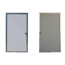 L.B. White agricultural fiberglass walk-in door examples — representative designs; size, colour, frame and handing may differ